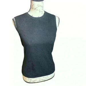 GUCCI ITALY 100% Cashmere Sweater Vest. Ladies Small. Black